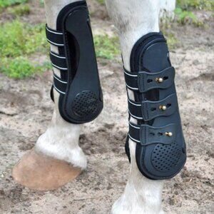 Jeffers Equine Uniquely English Tendon Boots - Open Front Horse Boots - M